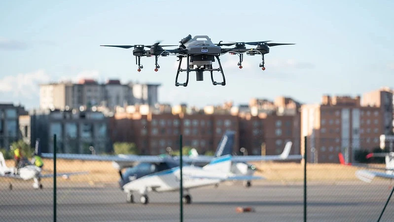 UAV en el aerdromo de Cuatro Vientos de Madrid. Foto: Diego Gmez